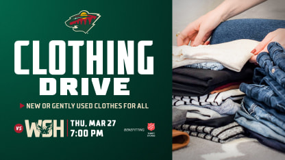 MINNESOTA WILD TO HOST CLOTHING DRIVE ON THURSDAY, MARCH 27 2025